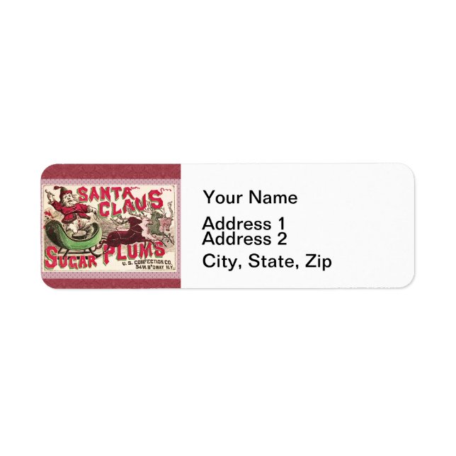 Santa Claus Vintage Illustration Sleigh (Front)