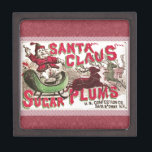 Santa Claus Vintage Illustration Sleigh Keepsake Box<br><div class="desc">This lovely old Christmas Santa Claus advertisement is from 1868, a colour engraving from a confection company that produced Christmas sugar plum candy. This vintage Christmas Santa is in his sleigh, the Christmas reindeer are on their way to deliver Santa's toys to the children. What a lovely Christmas gift -...</div>