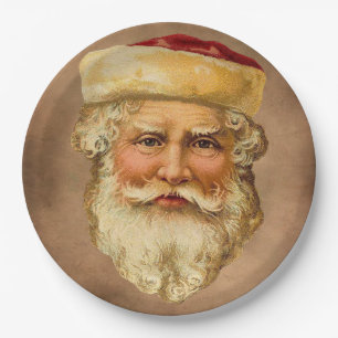 Santa Claus Vintage Paper Plate