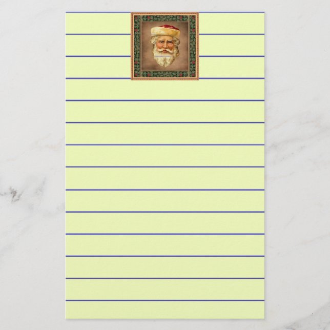 Santa Claus Vintage Stationery (Front)