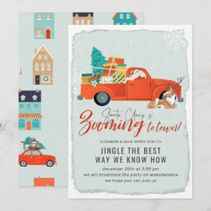 Santa Claus   Virtual Christmas Holiday Party Invitation