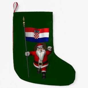 Santa Claus Visiting Croatia Small Christmas Stocking