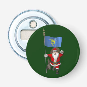 Santa Claus Visiting The Beaver State Bottle Opener