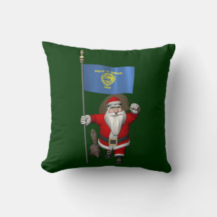 Santa Claus Visiting The Beaver State Cushion