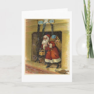 Santa Claus Visits Holiday Card