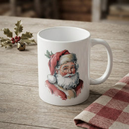 Santa Claus Watercolor Coffee Mug
