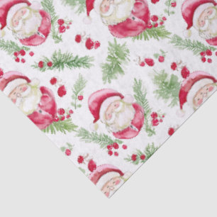 Santa Claus watercolor merry vibe Tissue Paper
