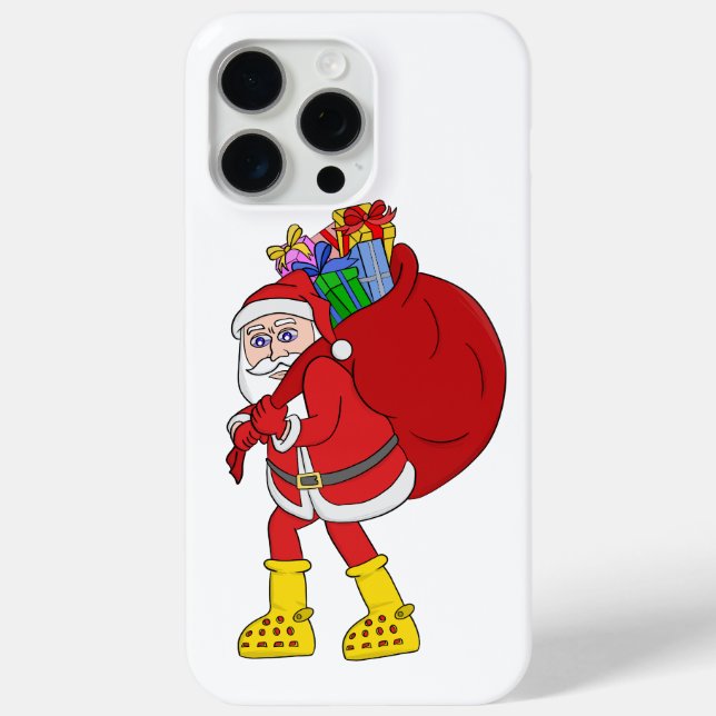 Santa Claus Wearing Big Yellow Boots Case-Mate iPhone Case (Back)