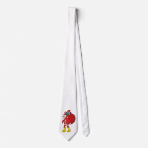 Santa Claus Wearing Big Yellow Boots Tie