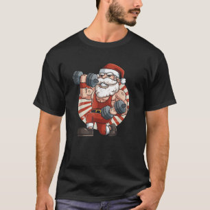 Santa Claus Weightlifting Gym Fitness Training Chr T-Shirt
