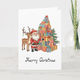 Santa Claus whimsical Folded Greeting Card