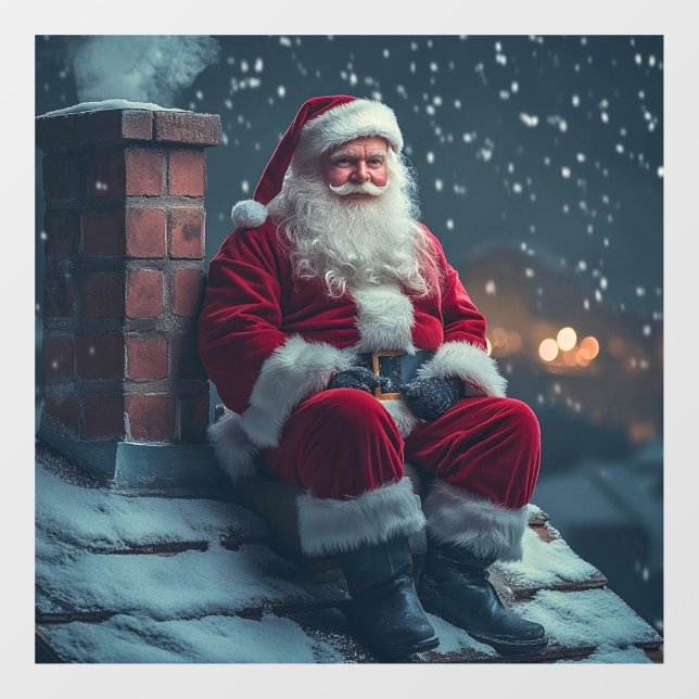 Santa Claus Window Cling (Sheet)
