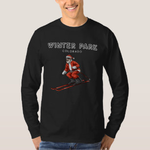 Santa Claus  Winter Park Colorado USA Ski Resort R T-Shirt