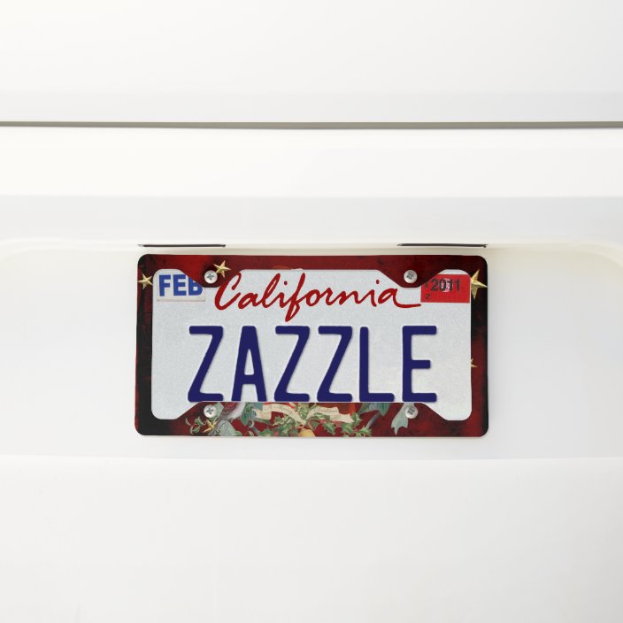 Santa Claus wish you a merry christmas Licence Plate Frame Zazzle.co.uk