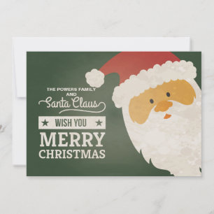 Santa Claus Wishes Holiday Card