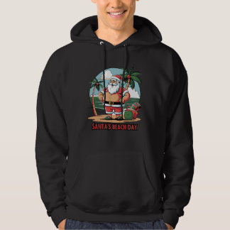 Santa Claus with a Twist – Beach Day Hoodie