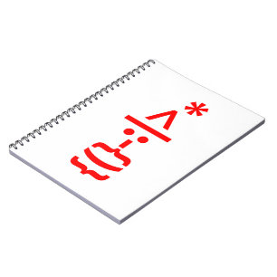Santa Claus with Beard Christmas Emoticon Notebook