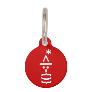 Santa Claus with Beard Christmas Emoticon Pet Tag