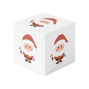 Santa Claus with candycane cartoon Cube