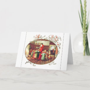 Santa Claus with Children illustration Card