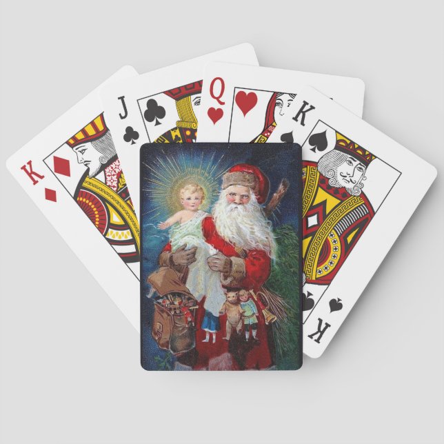 Santa Claus with Christ Child Playing Cards (Back)