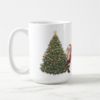 Santa Claus with Christmas Tree – Festive Holiday Coffee Mug