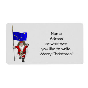 Santa Claus With Ensign Of Alaska