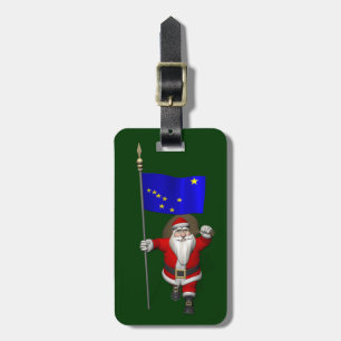 Santa Claus With Ensign Of Alaska Luggage Tag
