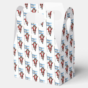Santa Claus With Ensign Of Argentina Favour Box