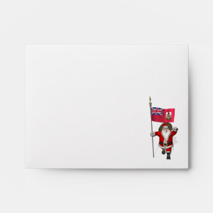 Santa Claus With Ensign Of Bermuda Envelopes