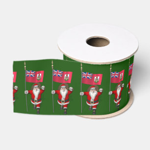 Santa Claus With Ensign Of Bermuda Grosgrain Ribbon
