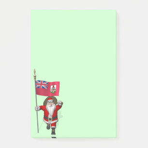 Santa Claus With Ensign Of Bermuda Post-it Notes
