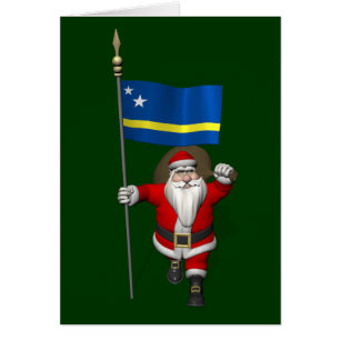 Santa Claus With Ensign Of Curaçao