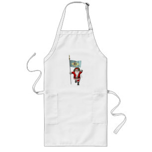 Santa Claus With Ensign Of Delaware Long Apron