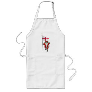Santa Claus With Ensign Of England Long Apron