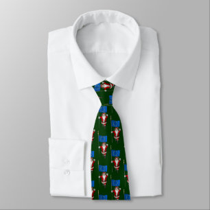 Santa Claus With Ensign Of European Union Tie