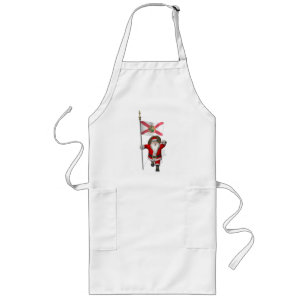 Santa Claus With Ensign Of Florida Long Apron
