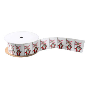 Santa Claus With Ensign Of Florida Satin Ribbon