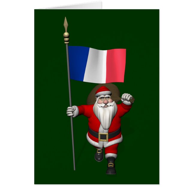Santa Claus With Ensign Of France (Front)