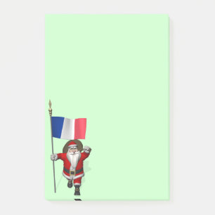 Santa Claus With Ensign Of France Post-it Notes