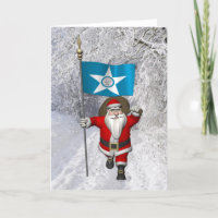Santa Claus With Ensign Of Houston TX