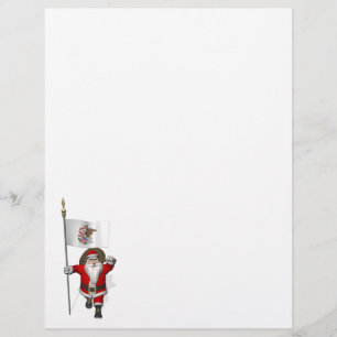 Santa Claus With Ensign Of Illinois