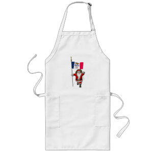 Santa Claus With Ensign Of Iowa Long Apron