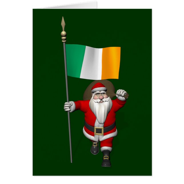 Santa Claus With Ensign Of Ireland (Front)