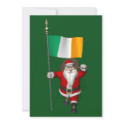Santa Claus With Ensign Of Ireland