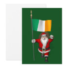 Santa Claus With Ensign Of Ireland