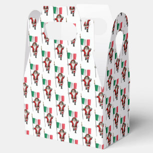Santa Claus With Ensign Of Italy Favour Box