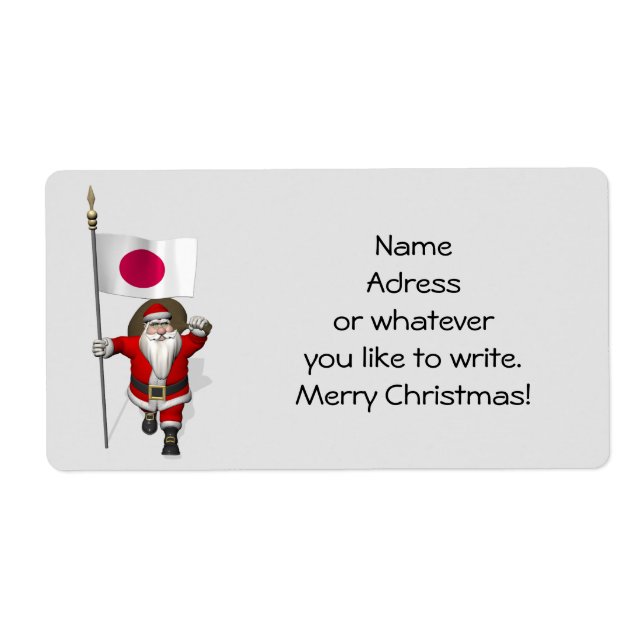 Santa Claus With Ensign Of Japan (Front)