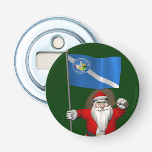 Santa Claus With Ensign Of Las Vegas Bottle Opener