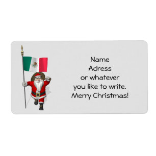 Santa Claus With Ensign Of Mexico